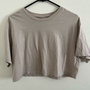 Tan Croptop T-shirt